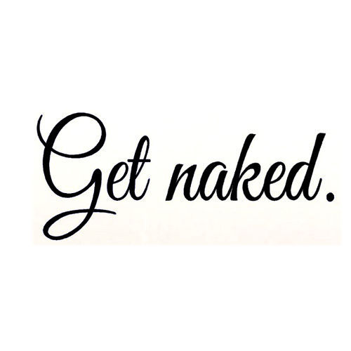 Get Naked Text Bathroom Silhouette for Macbook Laptop Wall Car Window Sticker