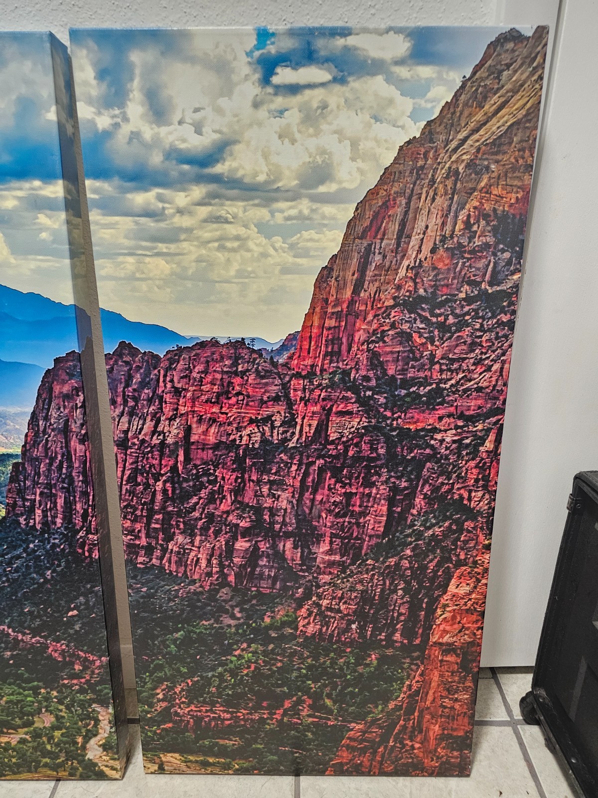 ZION National Park Angels Landing 3 pcs. Canvas Art w/mirrored edges Made in USA