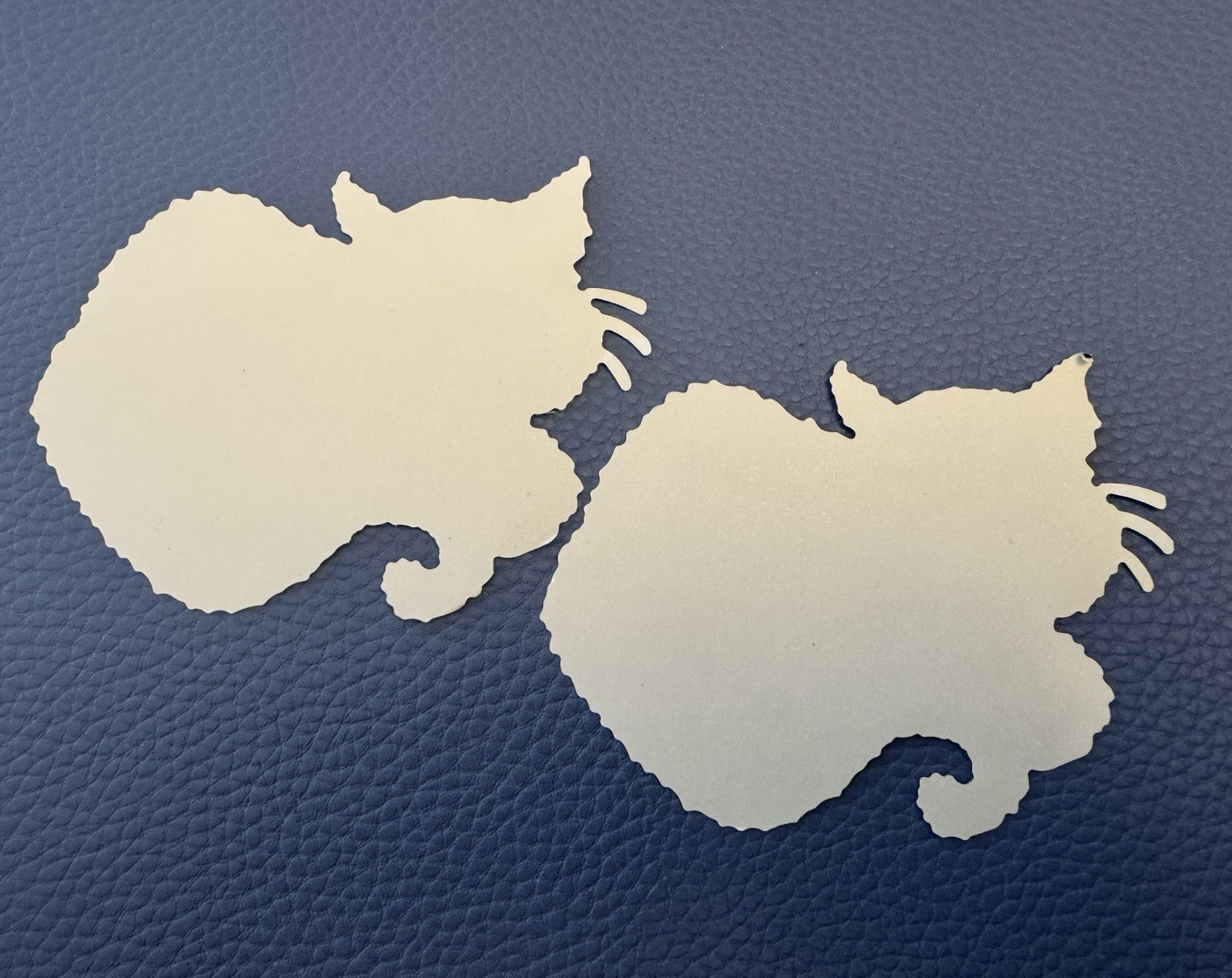 Lot 2 Cat Glossy Holographic Prism Vinyl Sticker Decal Feline Pet Unique Colors