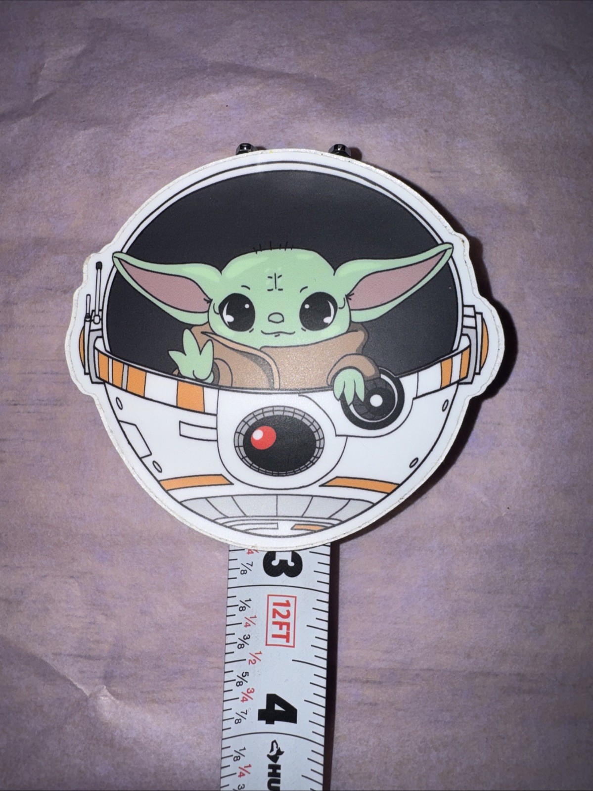 Baby Yoda Style Cute Space Vinyl Sticker Sci-Fi Art Decal