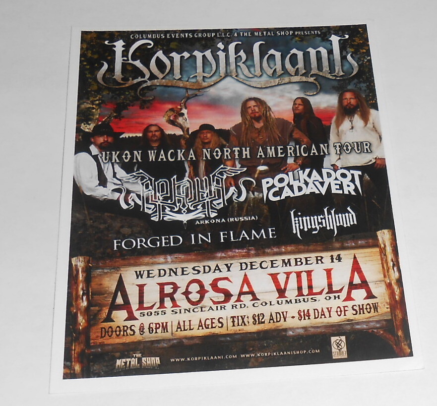 Korpiklaants Ukon Wacka Forged in Flame Card Handbill Original Promo 5.5×4