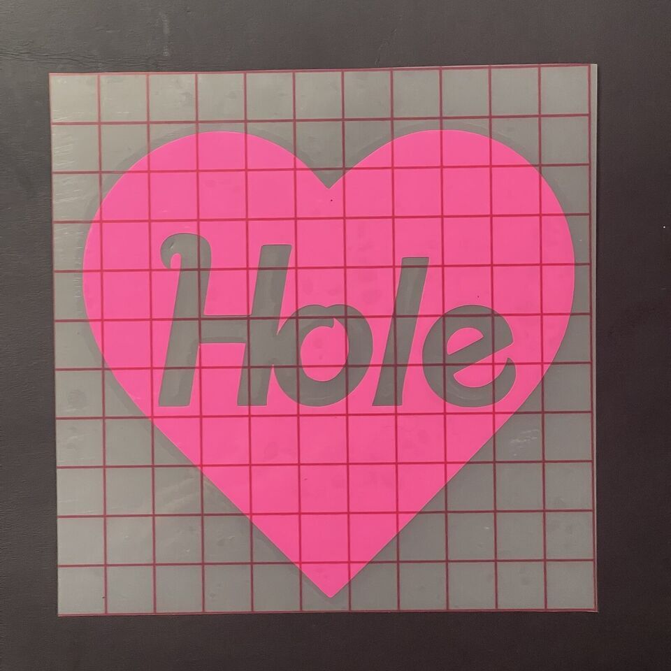 Hole Heart Car Decal Vinyl Band Logo Glossy Bumper Sticker Grunge Alternative