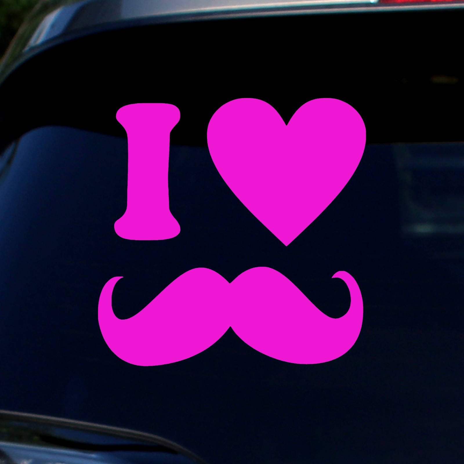 Mustache Lovers Decal I Love Mustaches Sticker