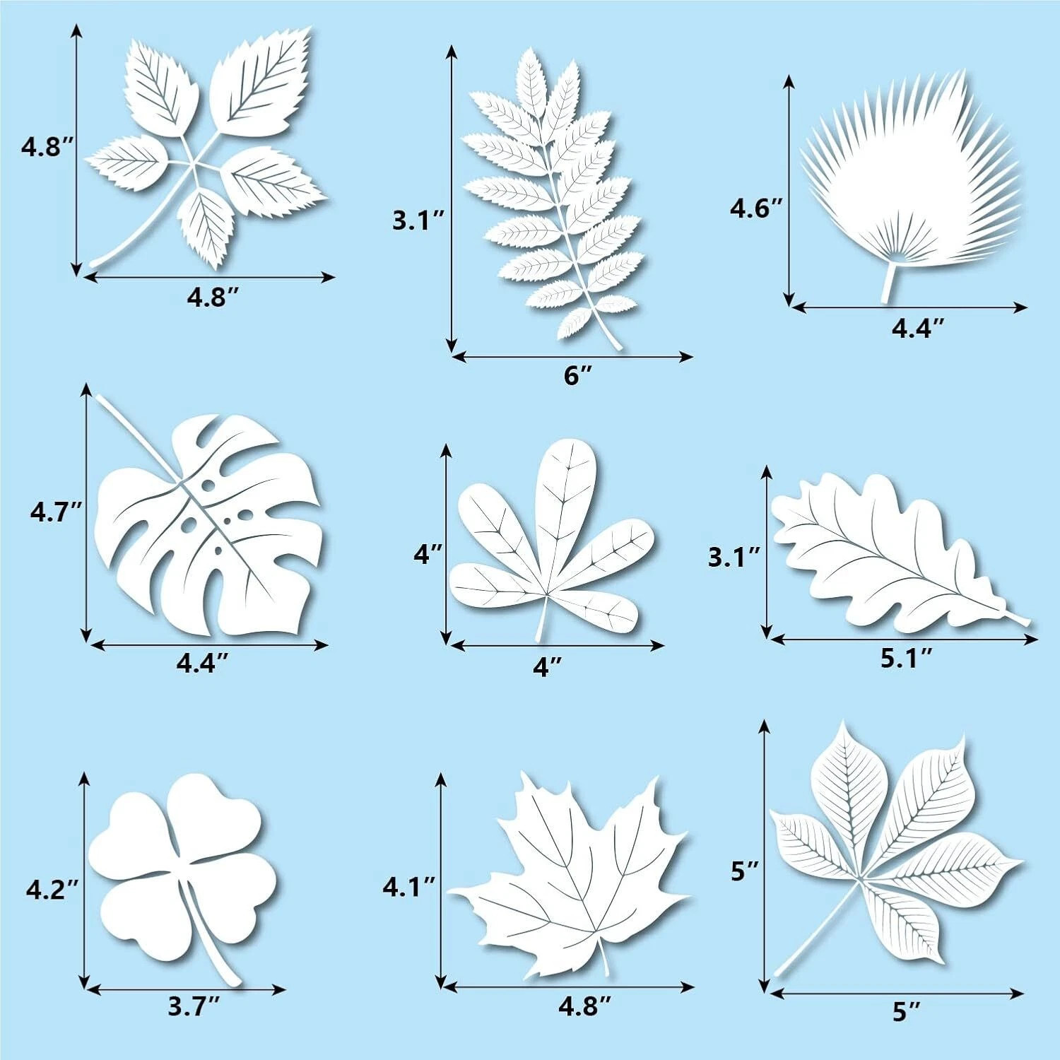 Window Decals for Bird Strike 52 Pieces Large Leaf Shape Anti-Collision Stickers