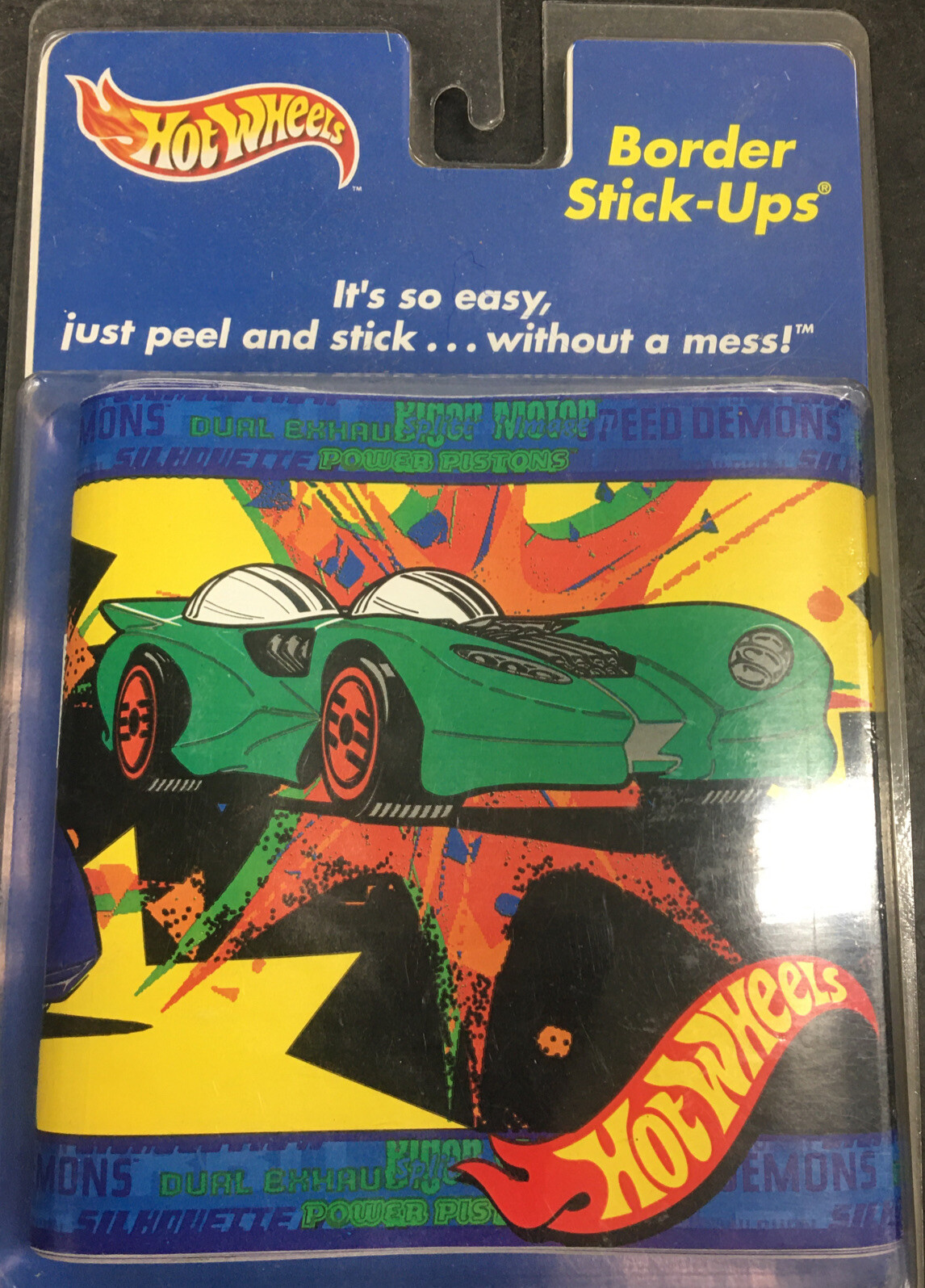 Hot Wheels Jumbo 15’ Wall Border Stick On Kit 1999. New Old Stock