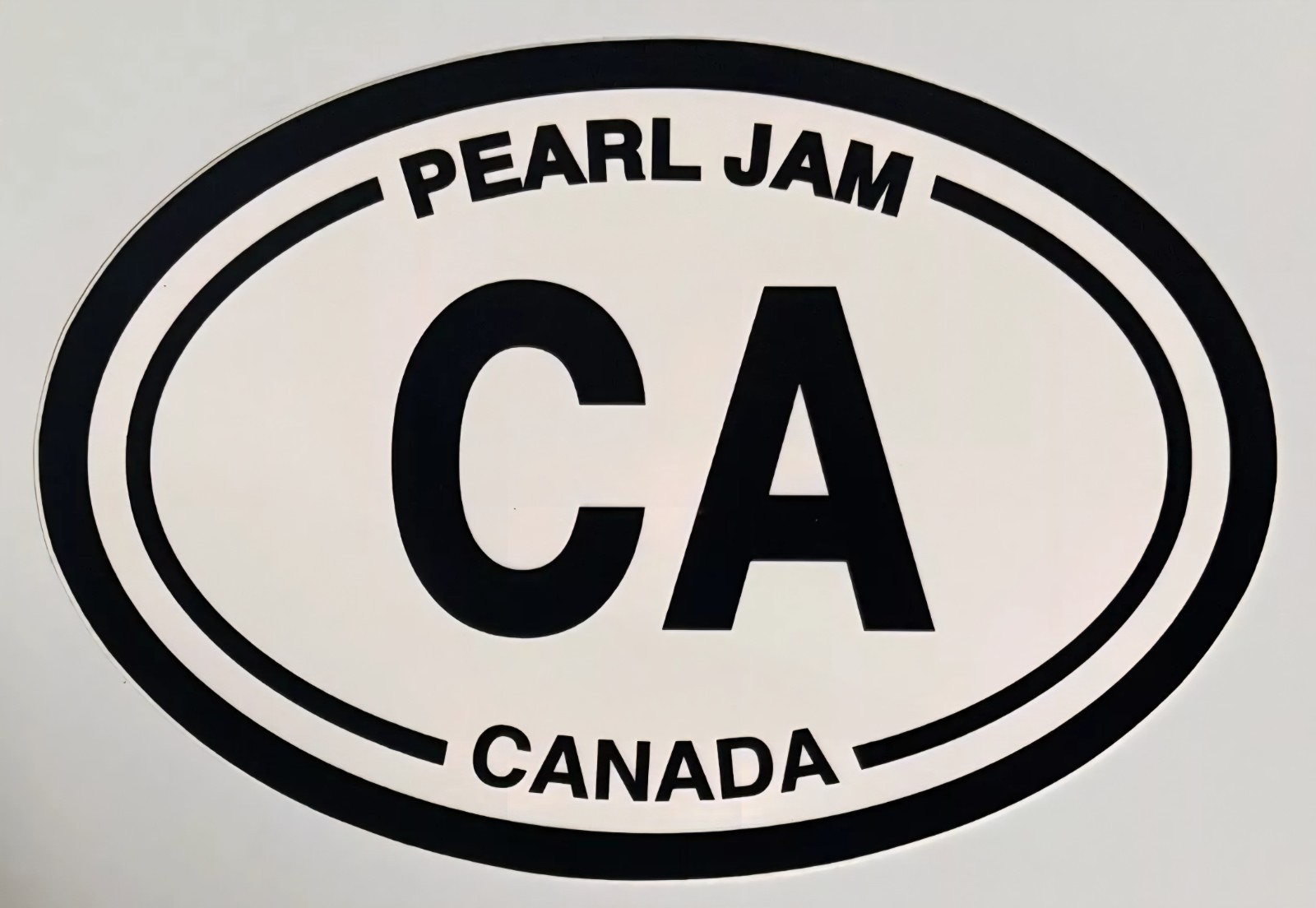 Pearl Jam Die-Cut Vinyl Sticker CA Canada Country Oval