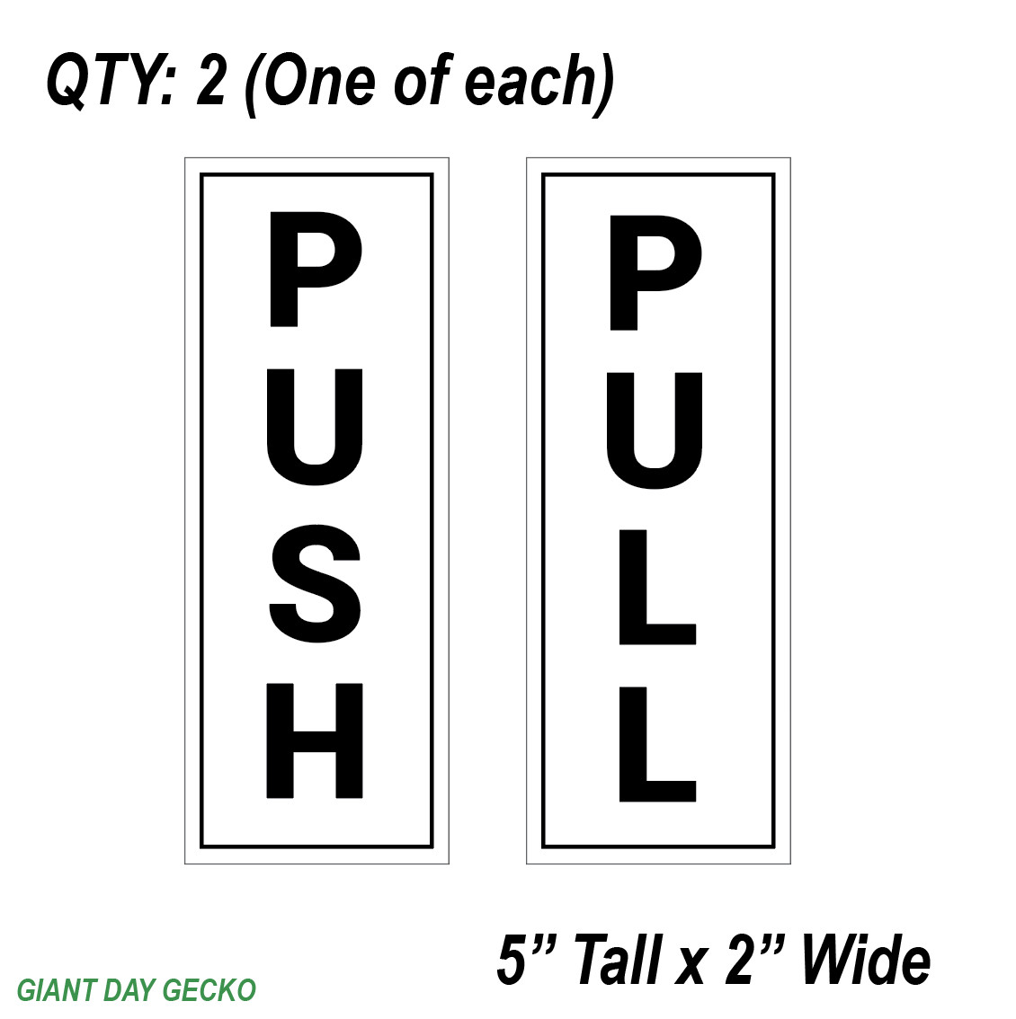 (2) TWO Push Pull Door Store Entrance Home Business Tienda Decal Sticker Car New