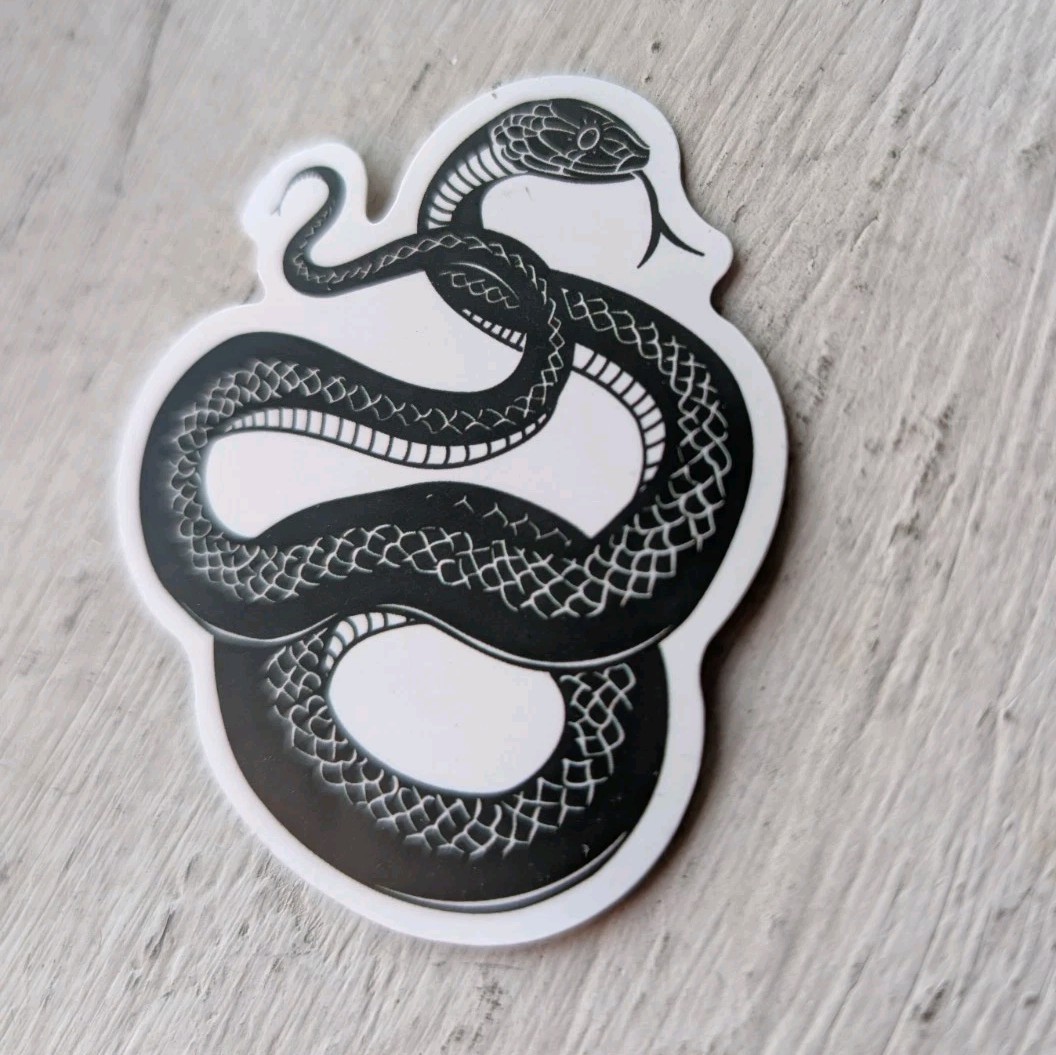 Haunted Doll Active Spirit Negative Demonic Scary Horror Snake Sticker 1 Pc