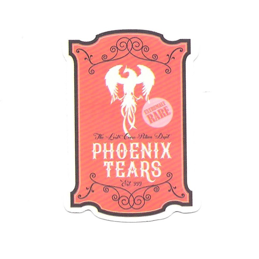 Vintage Phoenix Tears Potion Label Sticker Apothecary Fantasy Vinyl Decal Retro