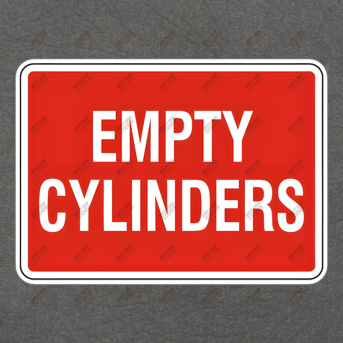 Safety Sign Sticker: EMPTY CYLINDERS Essential Workplace Warning for #399352