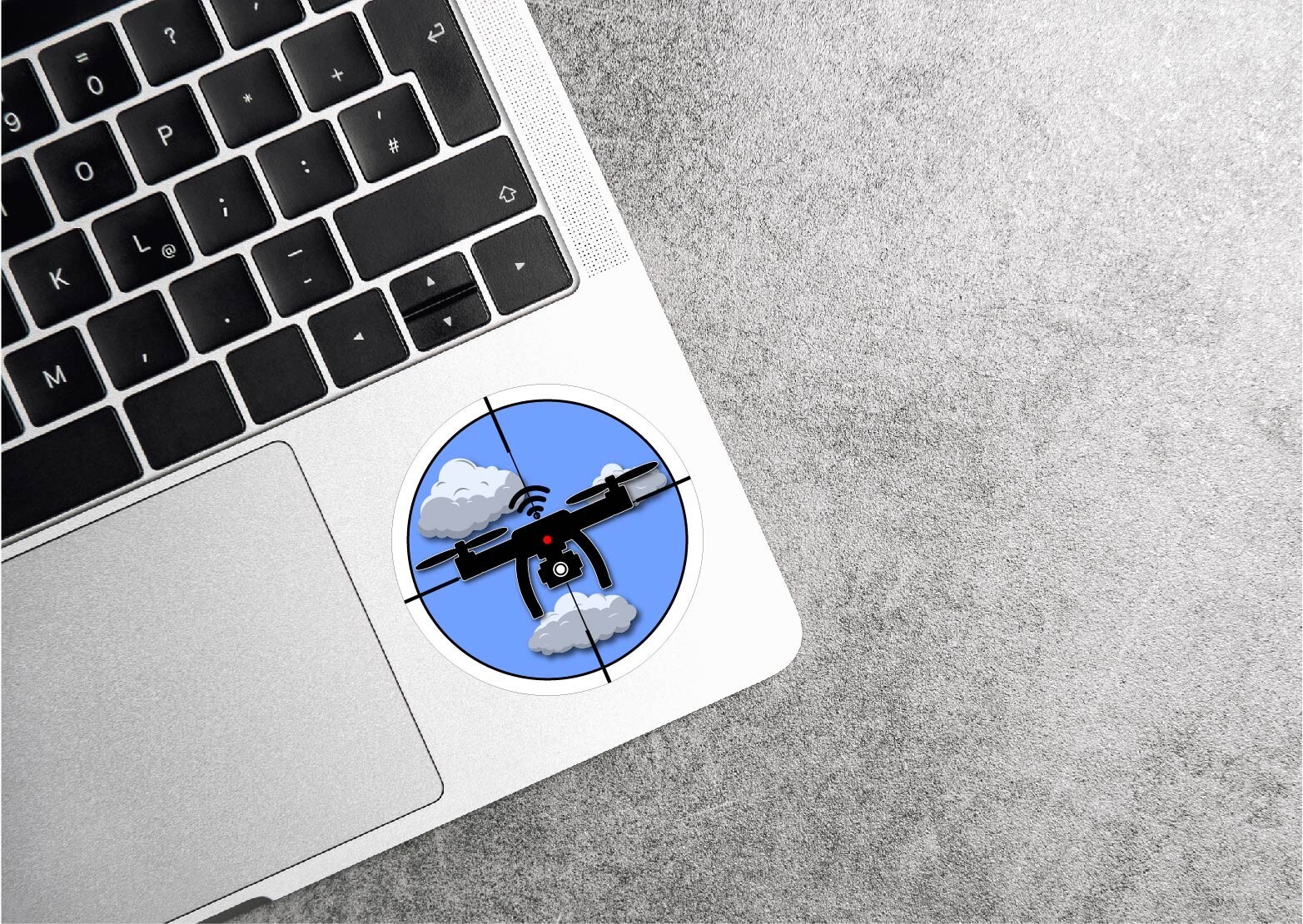 Drone Crosshairs Decal Sticker Spies Drones Citizen Privacy Zone Spy Anti-Drone