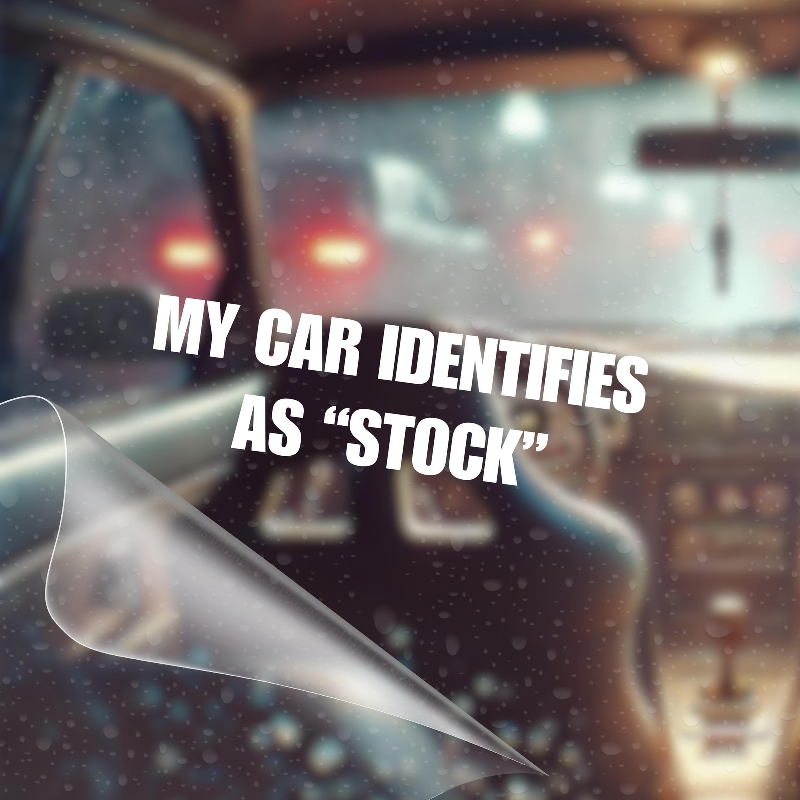 My Car Identifies as Stock – JDM Car Vinyl Decal Bumper Sticker