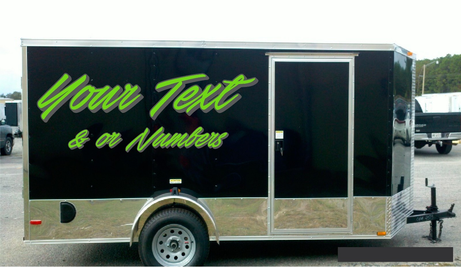 Custom Windshield Decal, Personalized Automotive Vinyl text graphic CTDP 2CL