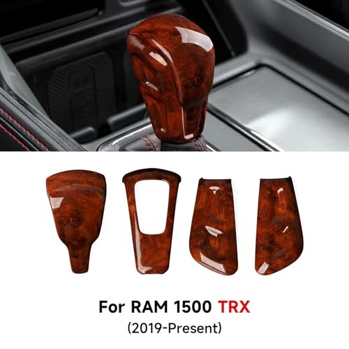Car Gear Shift Knob Cover Trim Wood Grain Decal Sticker fits for 2019 Gear Knob