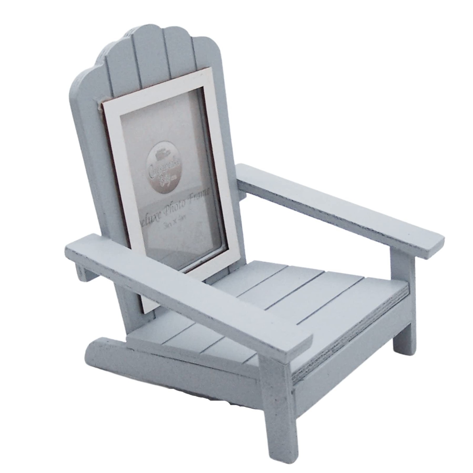 Beach Chair Picture Frame, Holds 3×4 Vertical Photo, Tabletop Nautical Decor,…