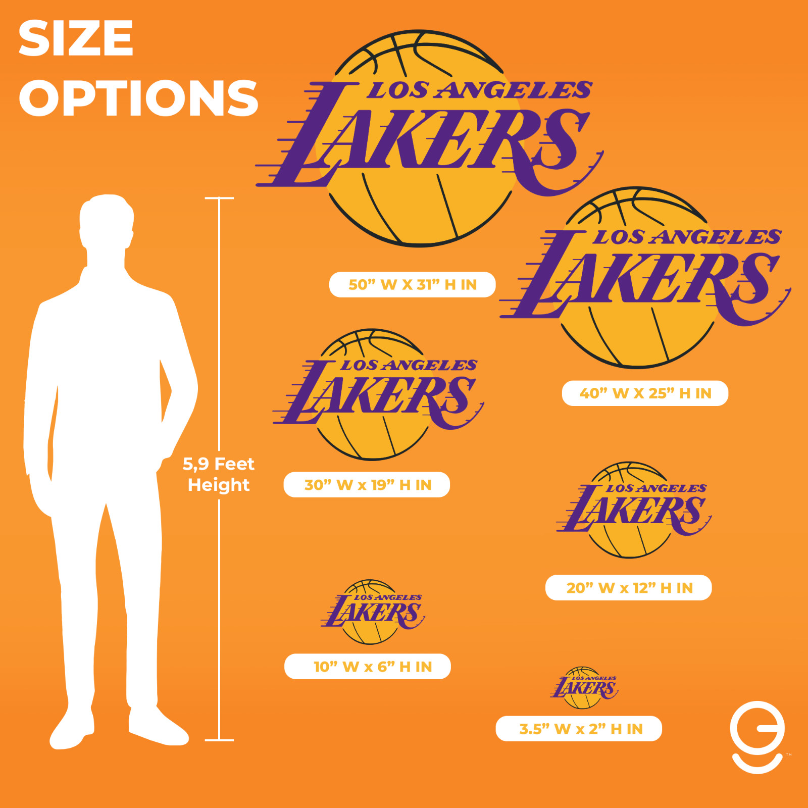 Los Angeles Lakers Wall Decal – NBA Series – Wall Decal for Room Decorations