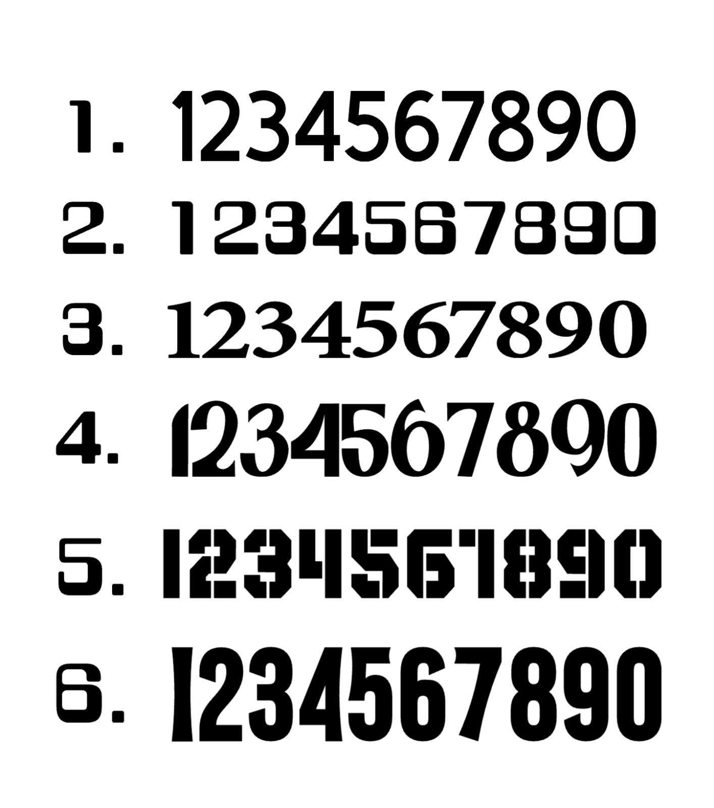 Custom Vinyl Number Decal Personalized Numbers Sticker Choose Size & Color