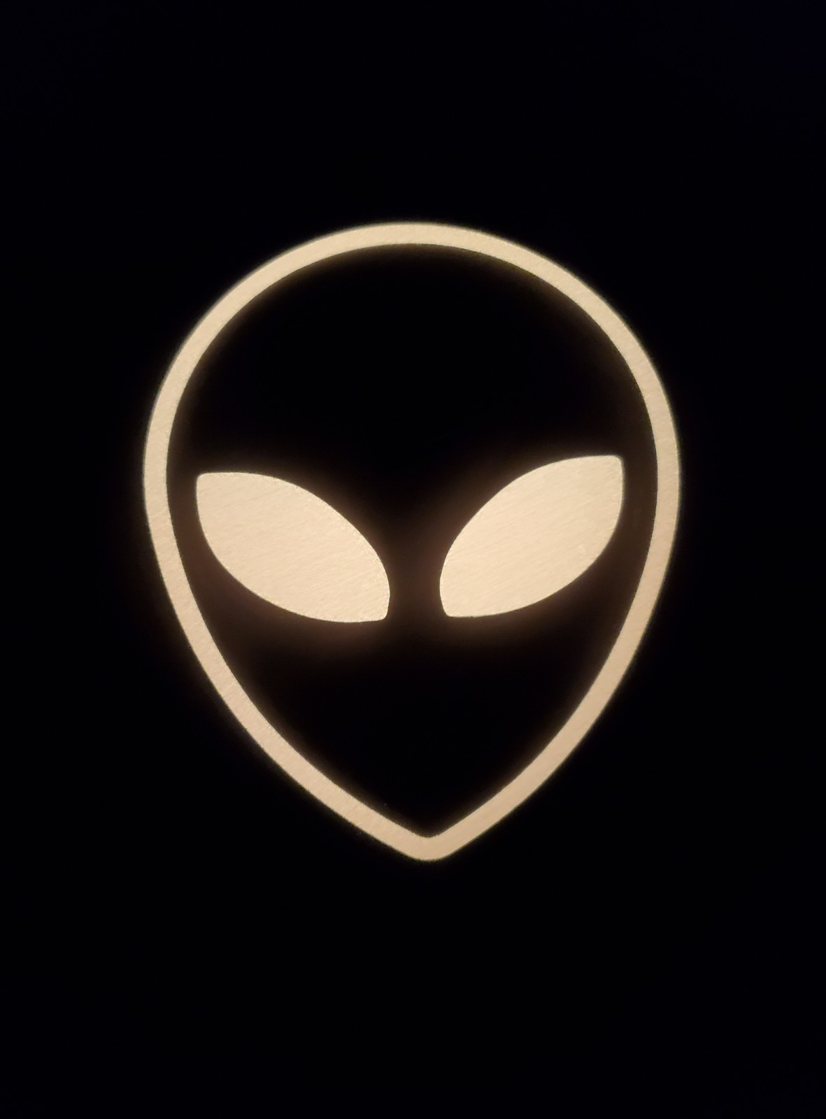 Glow In The Dark Vinyl Decals Alien Head Outline Medium Size Lit Studios New