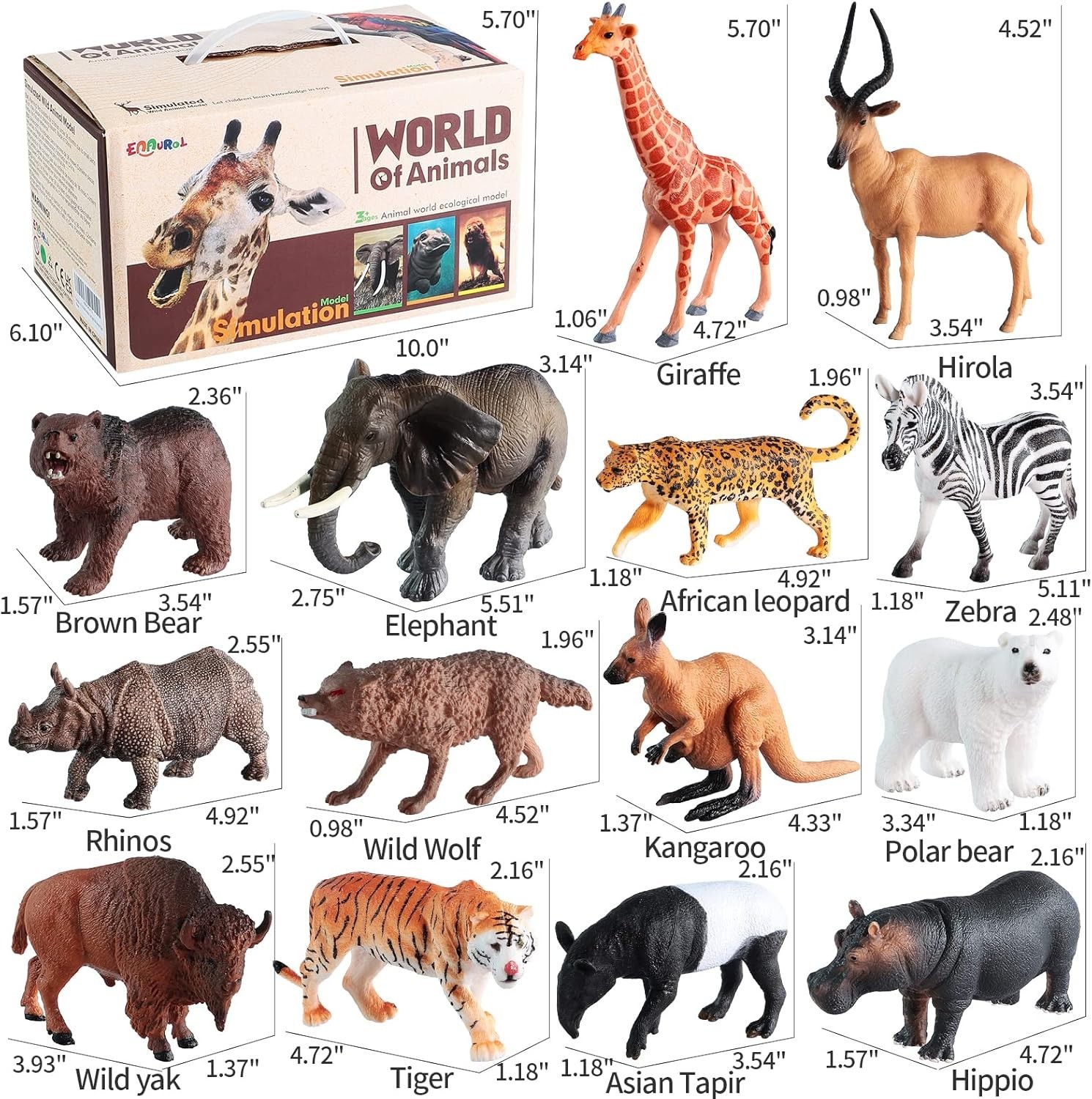 31 Pcs Safari Animals Figures Including 24 Realistic Jungle Playset Toys Zoo Ani