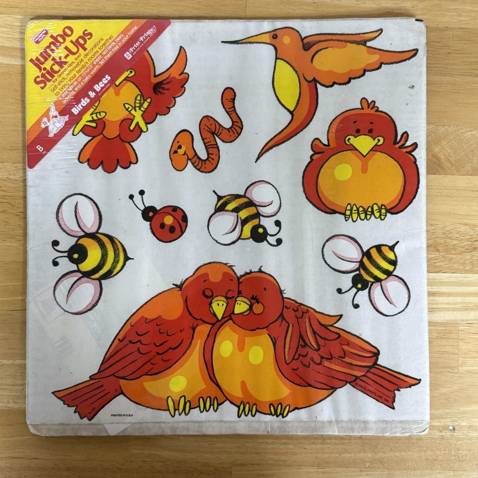 Vtg Birds Bees Priss Prints Room Decorations Wall Decals Retro 1981 Nursery Play