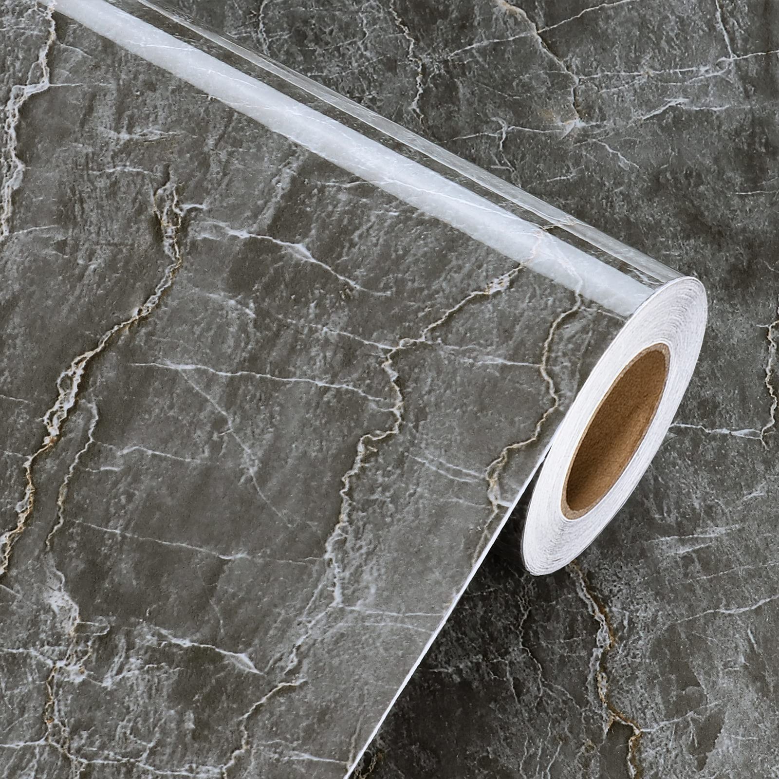 Grey Marble Contact Paper for Countertops Waterproof Marble Peel and Stick Wa…