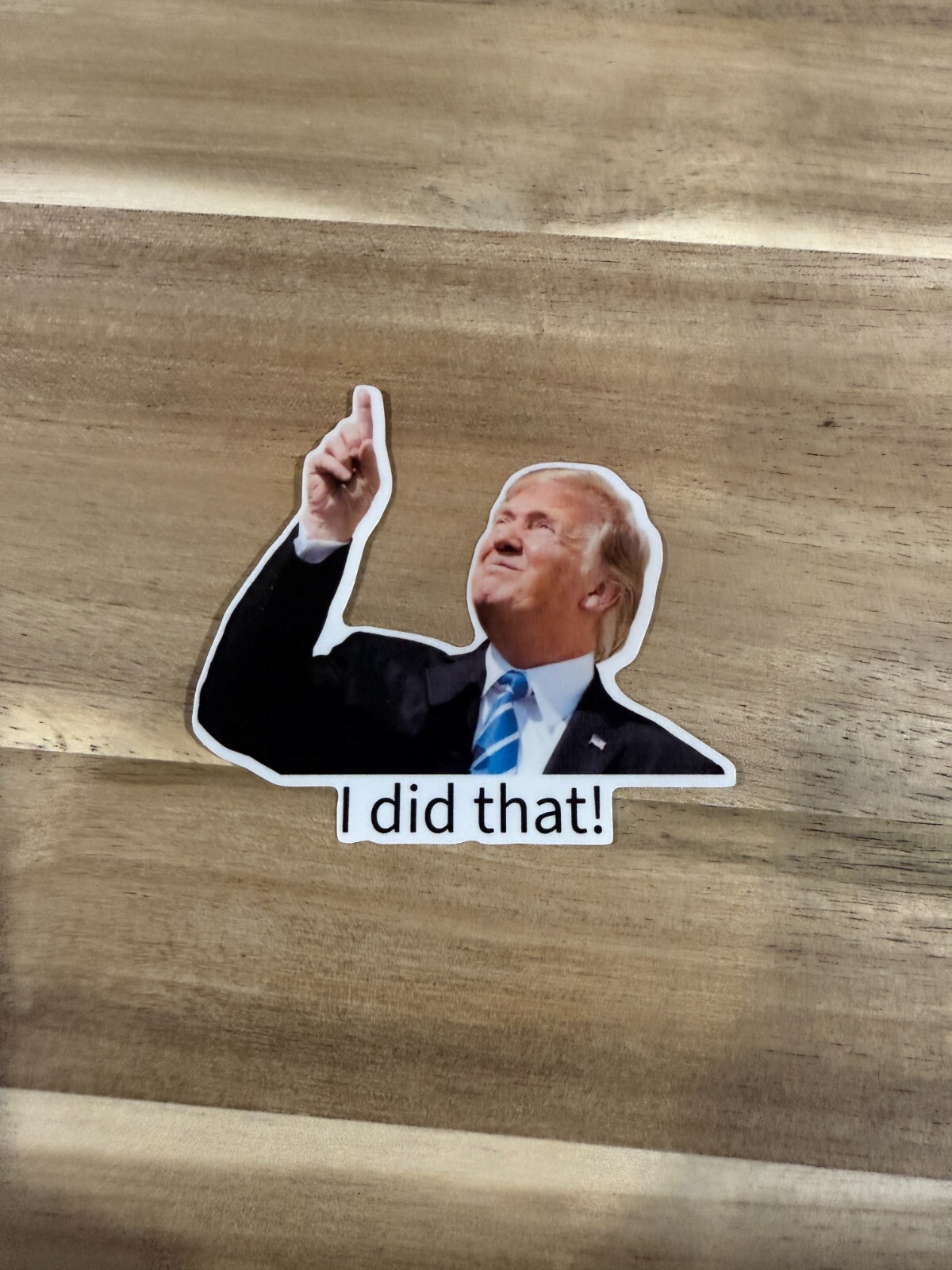 Donald trump tariff Meme I did that 3inch Die Cut Weatherproof 3 pc Set