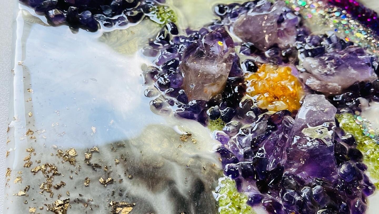 Amethyst Crystals Wall Decor
