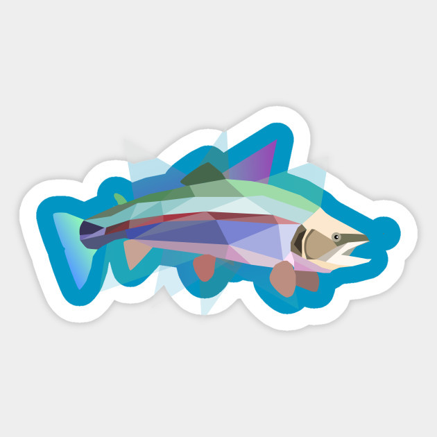 Rainbow Trout Fishing Fish Lover Color Vinyl Decal Decor Sticker Laptop Bumper