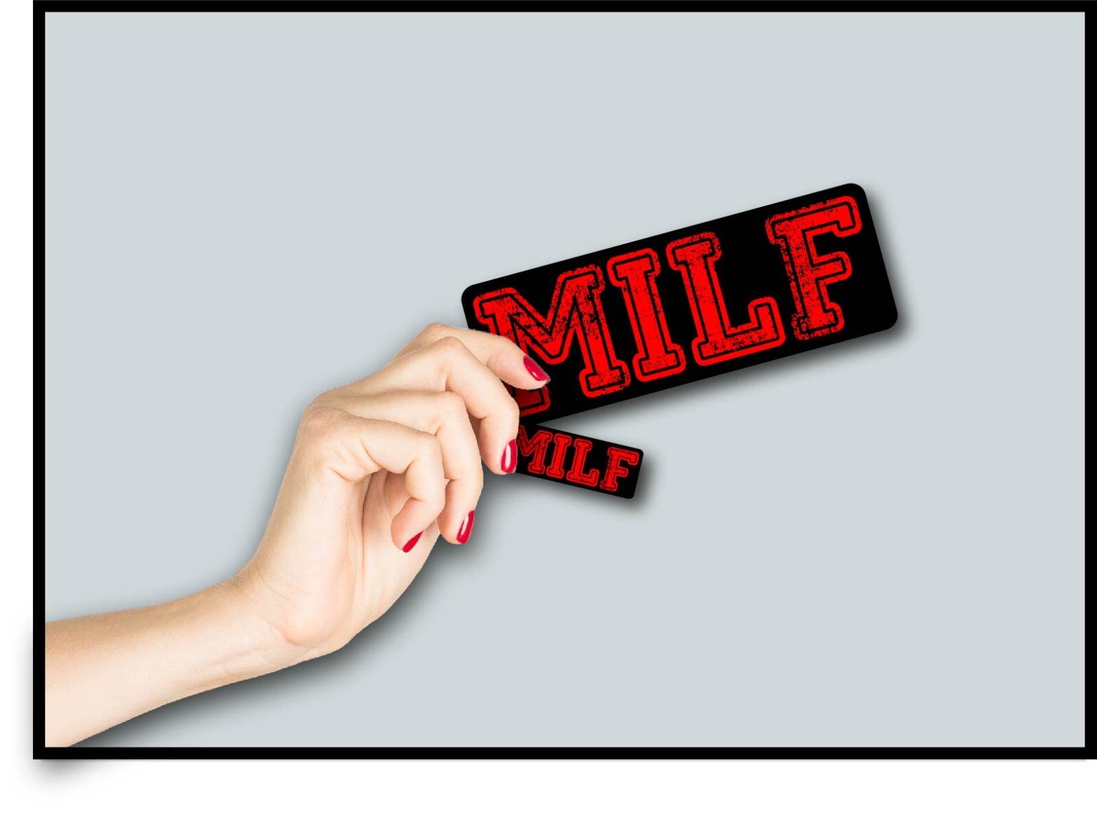 MILF Decal Sticker Black & Red Milfin Mom I Like to F Hot Cougar Mothers Day Gif