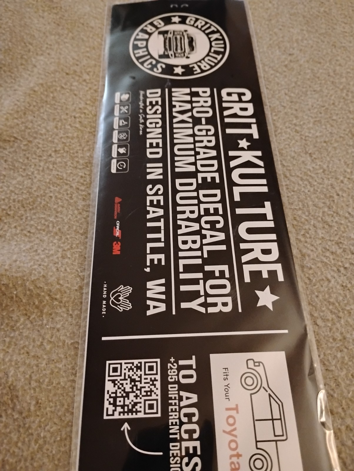 GRITKULTURE Removable TRD 4×4 Offroad Bedside Graphic Vinyl Decals 2 Pack