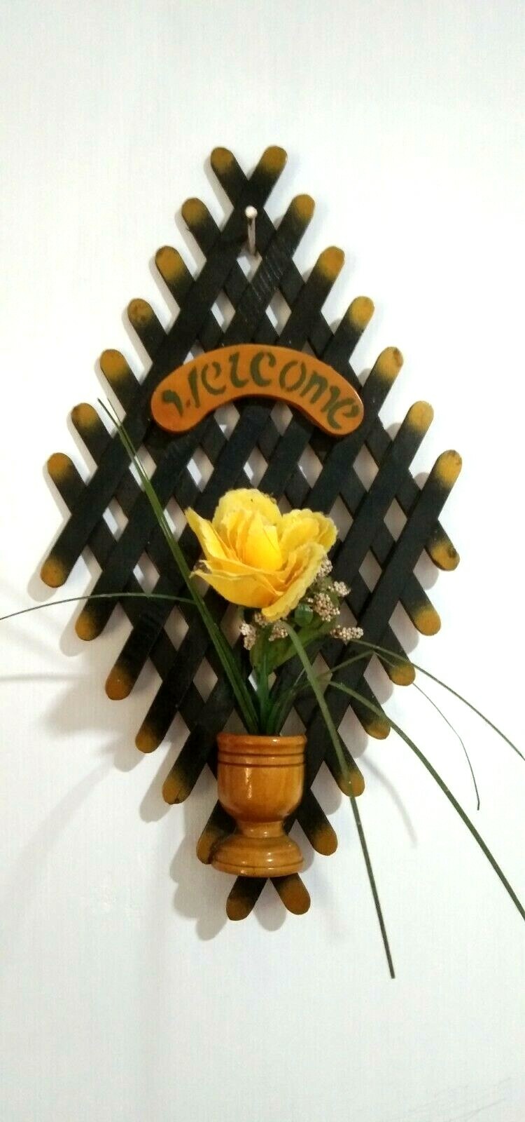 WALL DECORATION With Flower Wooden Polished Entrance To The Room FREE SHIPPING