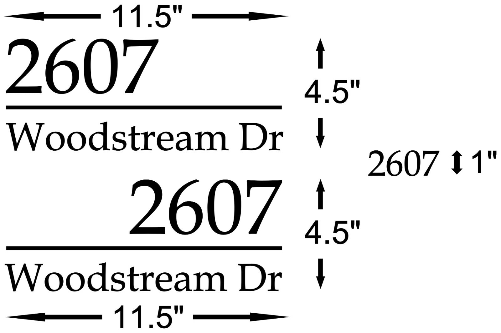 3-pack Mailbox Numbers and Address Vinyl Decals – Street Home – Die Cut BOOKA