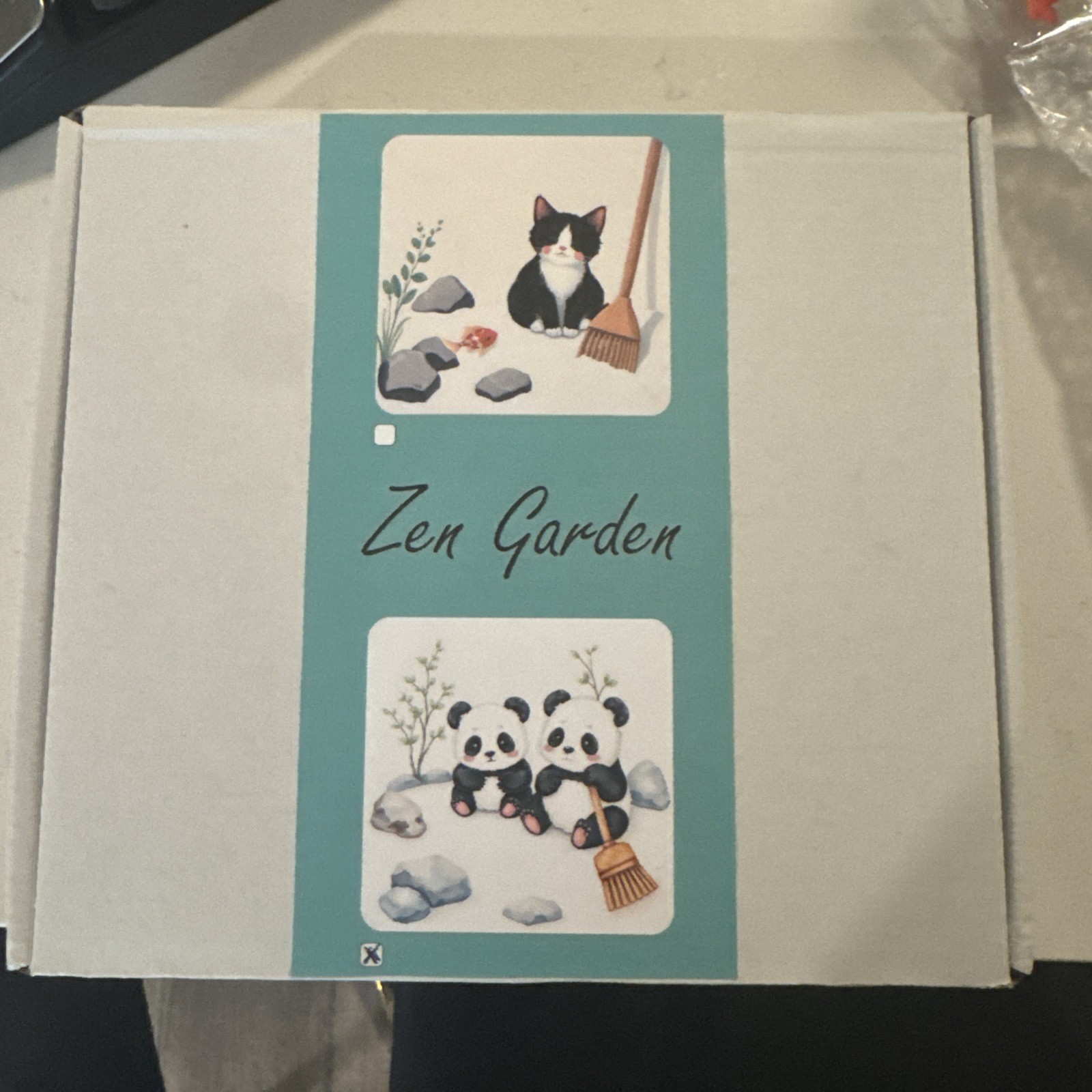 Panda Zen Garden 7 Inch by 7 Inch – with 2 Random Pandas Style Design New Gift