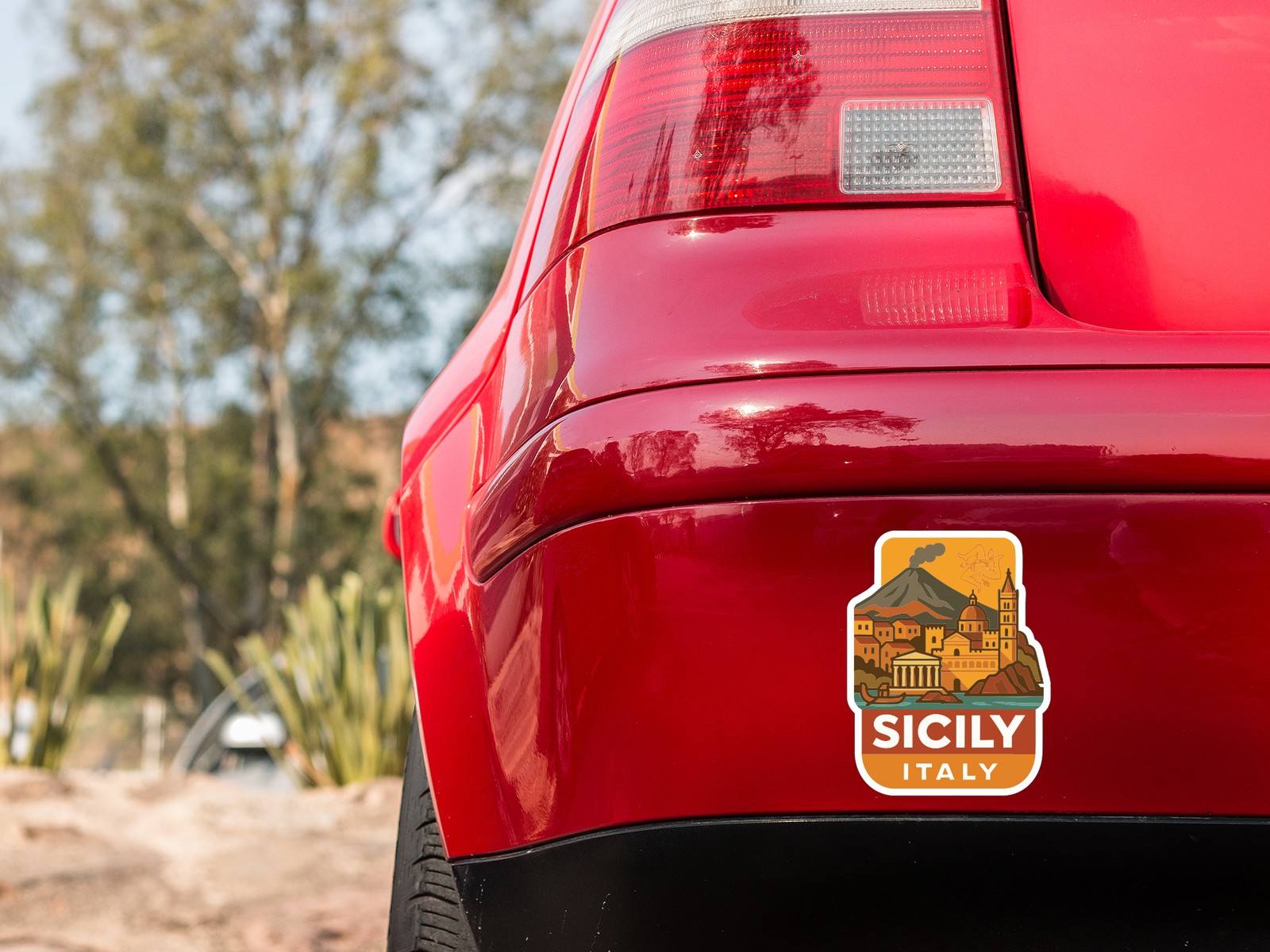 Sicily Italy Sticker Decal Vinyl Die-Cut City Skyline Landmark Design