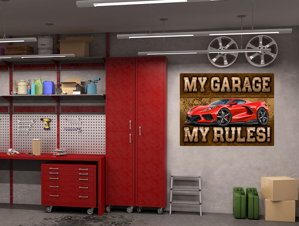 2021 2022 C8 Corvette My Garage My Rules Wall Art Graphic Sticker