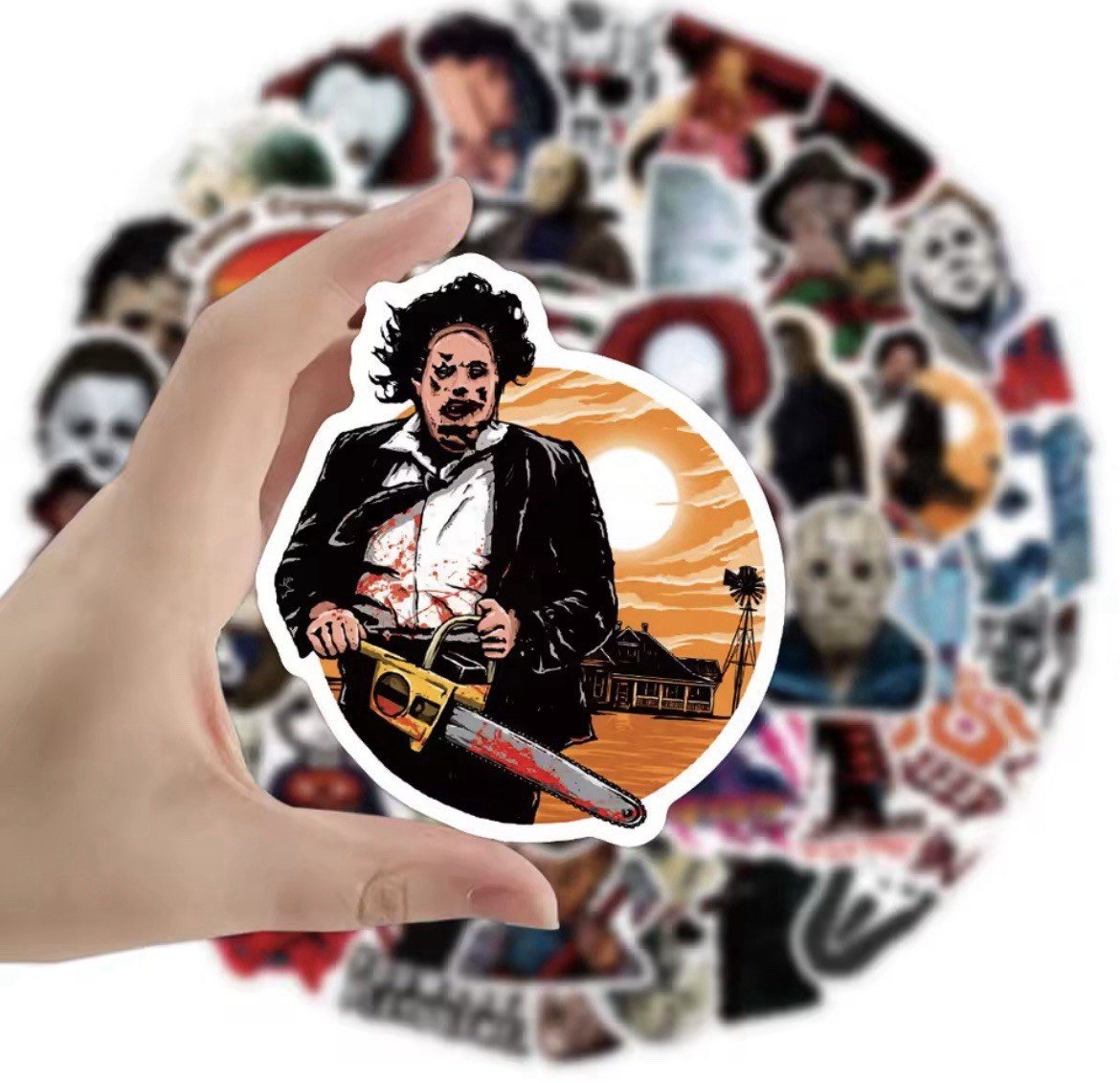 Horror Movie Style Stickers 50pk Mix Scare Killer Random Stickers FREE SHIPPING