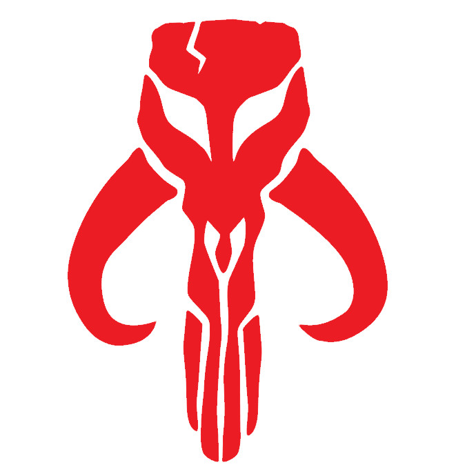 MANDALORIAN MYTHOSAUR SKULL, STAR WARS Decal Stickers for Cars, Windows, Laptops