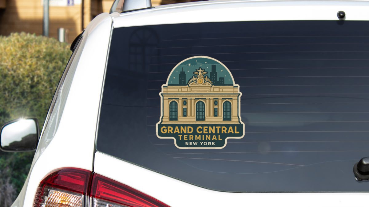 Grand Central Terminal New York Sticker Decal Vinyl Die-Cut Symbolic Landmark