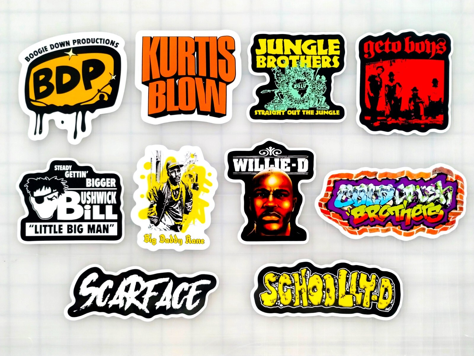 Classic Hip-Hop Sticker Lot (10 Stickers) SET 8 rap graffiti old school gangsta