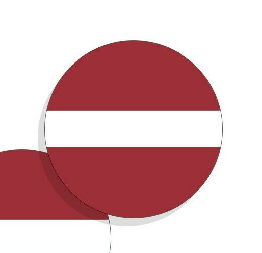 Latvia Flag Stickers Flag Decals Vinyl Round Indoor Outdoor Circles Latvia 4pack