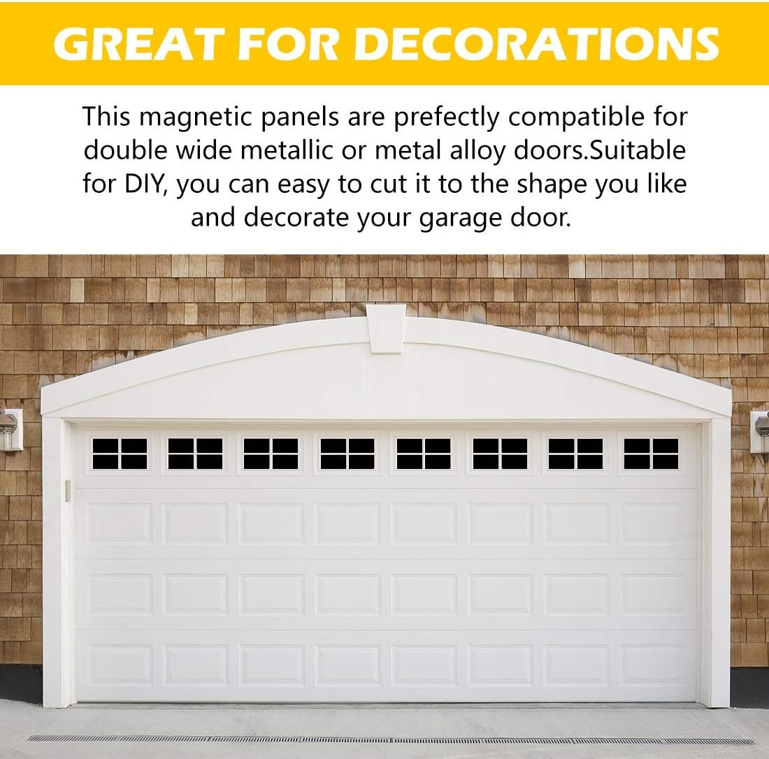 Magnetic Garage Door Windows Hardware Faux PVC Fake Decorative Window D