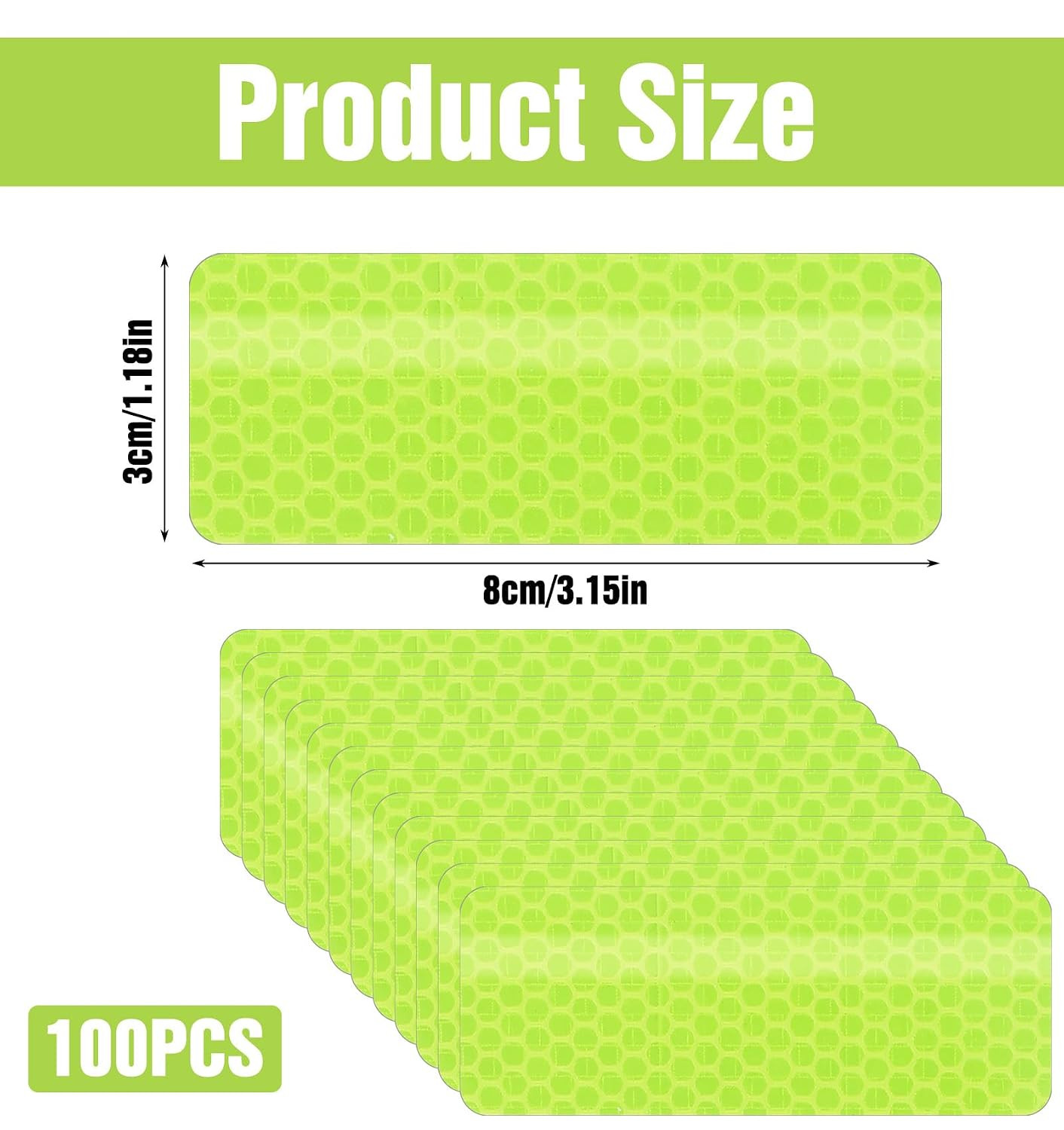 100 Pcs Reflective Stickers Outdoor Waterproof, Self-Adhesive Stick on | Reflect