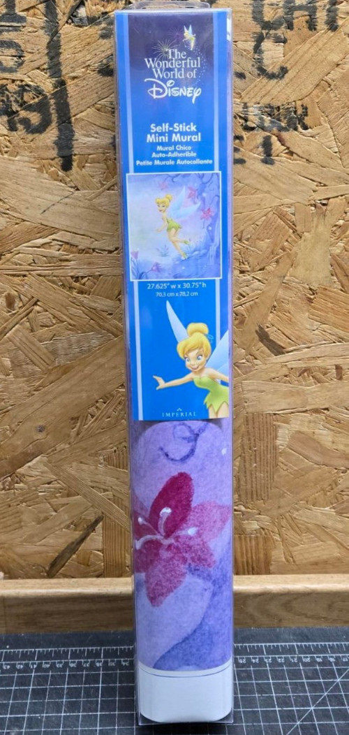 Disney Tinkerbell Self Stick Mini Mural Wall Decor Decal Peel & Stick Kid's Room
