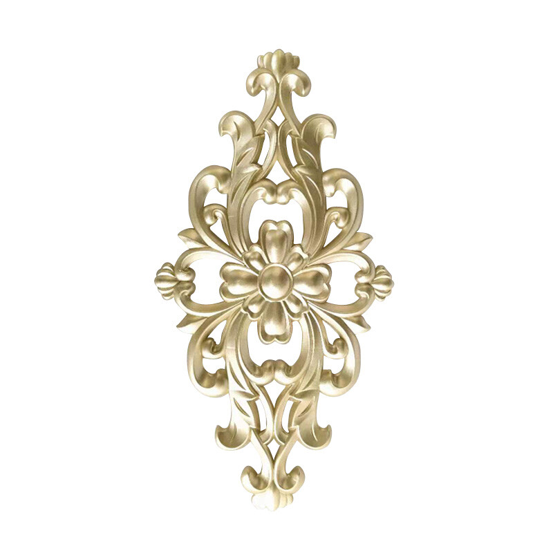 1X Plastic Carved Applique Decor Self-adhesive Furniture Decal Wall Door Sticker
