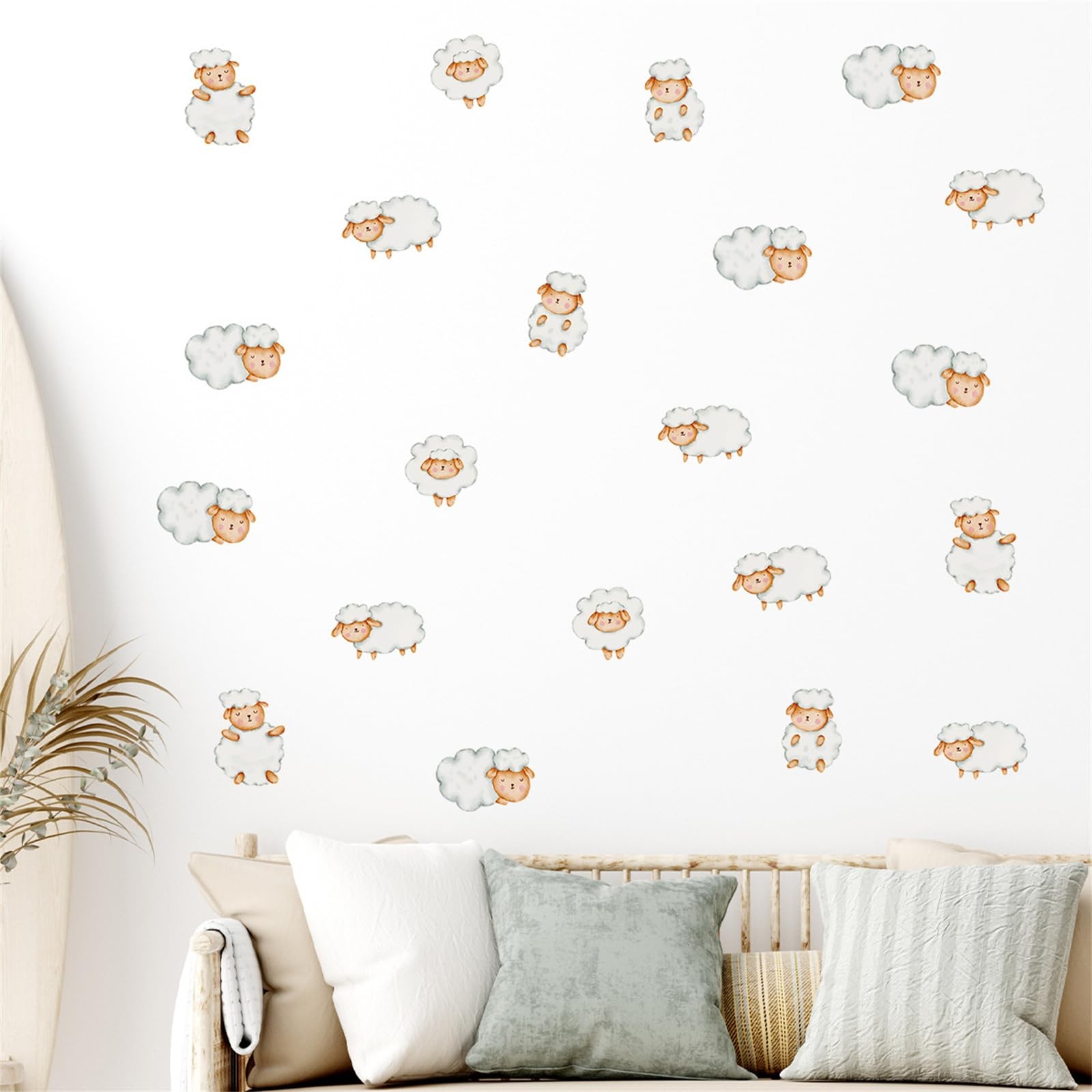 Cute Cartoon Sheep Wall Decals Sheep Wall Stickers Children's Baby Room Kinde…