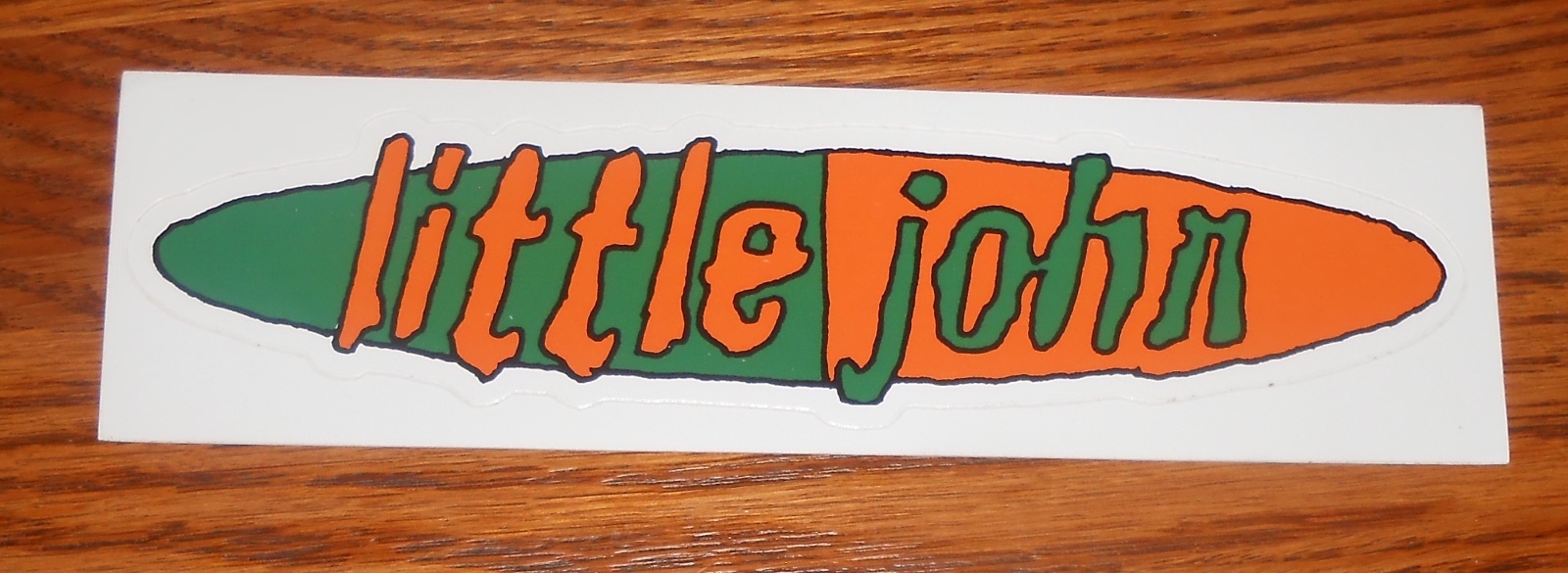 Little John Oval Sticker Promo 7×2 RARE