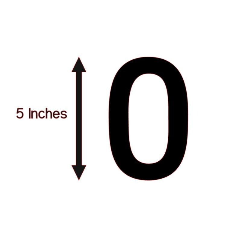 Large Number Stickers Mailbox Address 5" Vinyl Decal Building House Business Car