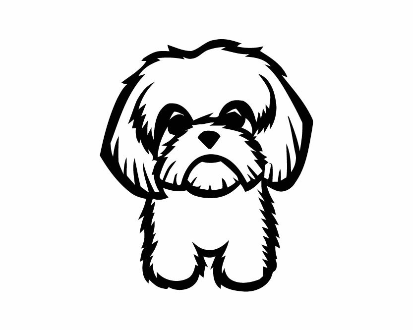 Shih Poo Shi Puppy Dog Sticker Decal Car Vinyl Decal Waterproof Pet Lover Gift