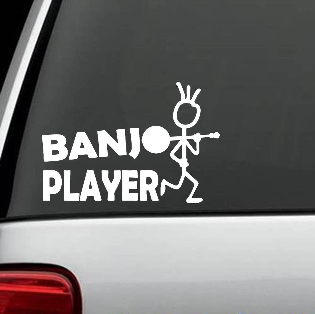 Banjo Player Bluegrass Decal Sticker *M1143 Laptop Guitar Bass Mandolin 5 String