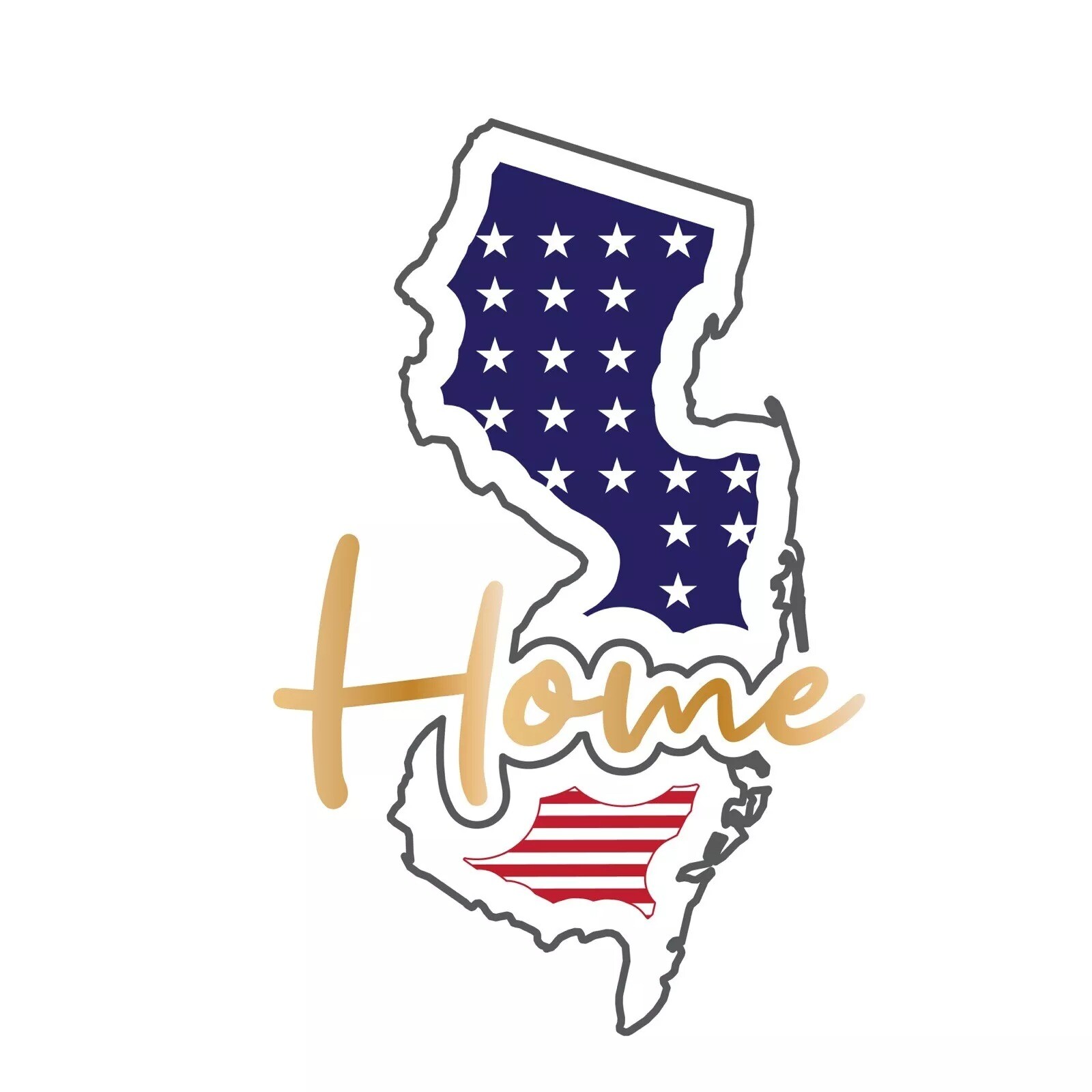 New Jersey Home Sticker Decal